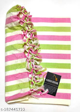 Lightweight 100% cotton Bhagalpuri summer striped blanket set, ideal for AC rooms, soft on sensitive skin