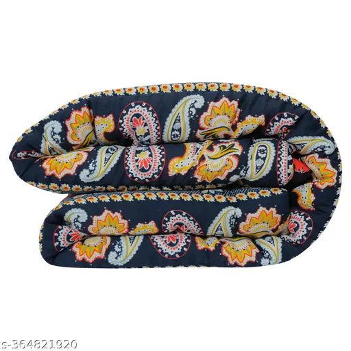 Polysatin Taj Overseas Jaipuri printed baby quilt, ideal for mild winter & AC use, applique design on lightweight fleece blanket, machine washable & durable