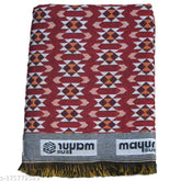 Lightweight cotton Solapur Chaddar, 100% pure, 240-thread count, 57x87 inches, ideal for single bed, Indian ethnic motifs design