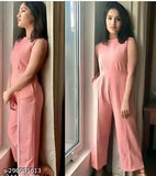 Black viscose sleeveless A-Line maxi jumpsuit for women, perfect for summer wear and western style