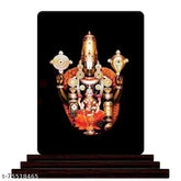 Dark wood Venkateswara idol, premium printed & wash-proof showpiece for car dashboard or home decor