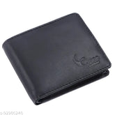 Black soft genuine leather Crane LEATHERS Z BLACK wallet (6 card slots), classic style, high-quality, free size, Indian origin