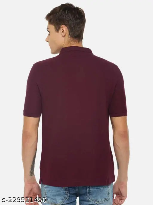 Premium soft cotton Dollar Men's casual polo t-shirt (Solid color), made in India