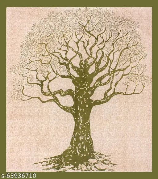 Multicolor Rajasthani Jaipuri tradition double bedsheet with 2 pillow covers, 100% cotton for comfortable sleep