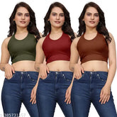 Cotton Comfort Trio: 3 Sleeveless Tank Tops for Cool & Casual Summer Style - Made from High-Quality Indian Cotton