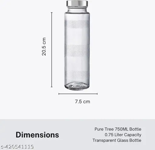 EcoFriendly white glass water bottles with leak-proof stainless steel lids (pack of 4), BPA-free and toxin-free for daily use or special occasions
