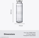 EcoFriendly white glass water bottles with leak-proof stainless steel lids (pack of 4), BPA-free and toxin-free for daily use or special occasions