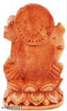 Brown ceramic Saraswati Murti figurine, hand-crafted God idol for religious and decorative use (10cm height)