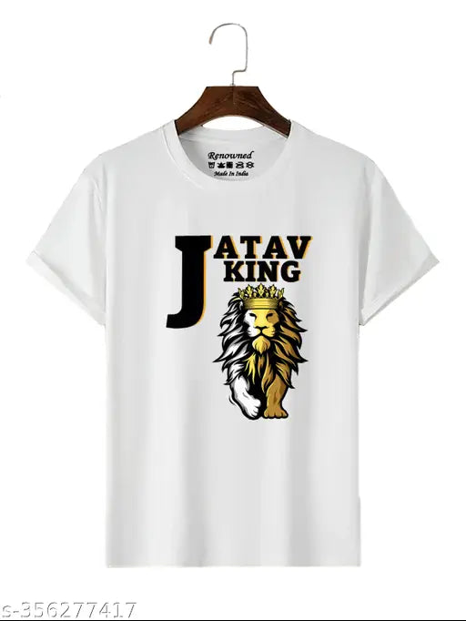 Jatav printed polyester t-shirt, short sleeves, size S - 36 in
