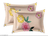 ST Double Bed Glace Cotton Fitted Sheet Set (72x78 inches, 18x28 inch pillow covers), floral pattern, elastic corners, summer bedroom decor