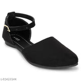 Black suede mules for women - ankle loop with buckle detail, pointy toe design for casual occasions. Made from superior quality materials for comfort all day long. Indian origin