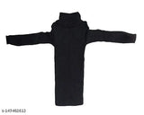 Deep blue wool highneck sweater for kids, warm and versatile design
