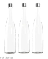 Clear glass wine bottles (750ML), leak-proof, pack of 3 - ideal for drinks storage in fridges