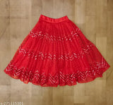Organza and net embroidered Looker Fab Girls Lehenga with crop top, traditional ethnic wear for girls aged 2-8 years, made in India