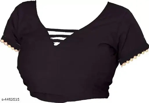 Net black embroidered saree with separate blouse, embellished Indian bridal wear