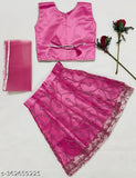 Sleeveless baby girls Lehnga Choli combo in Super Net, Mirror Work design for various occasions. Indo-Western style on display." (125 characters)