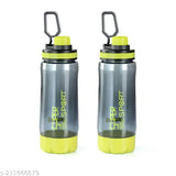 Green BPA-free sports water bottles set of 2 for kids and gym use, leak-proof and durable