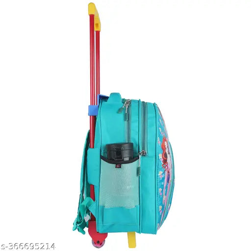 CGREEN waterproof school trolley bag (30L, 16 inches), polyester net, pink. Durable, spacious, and kid-friendly Indian Riders bag for kids aged 2-8