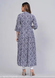 Rayon printed ensemble kurti, trendy three-quarter sleeve girls' top, Indian origin, size S-XXXL