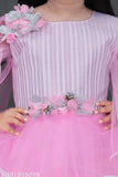 Embellished net girls dress, three-quarter sleeves, 1-2 years size: 23in bust, 20in length