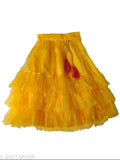 Taffeta silk and net lehenga choli with gota work for kids, upgraded princess's wardrobe, India origin