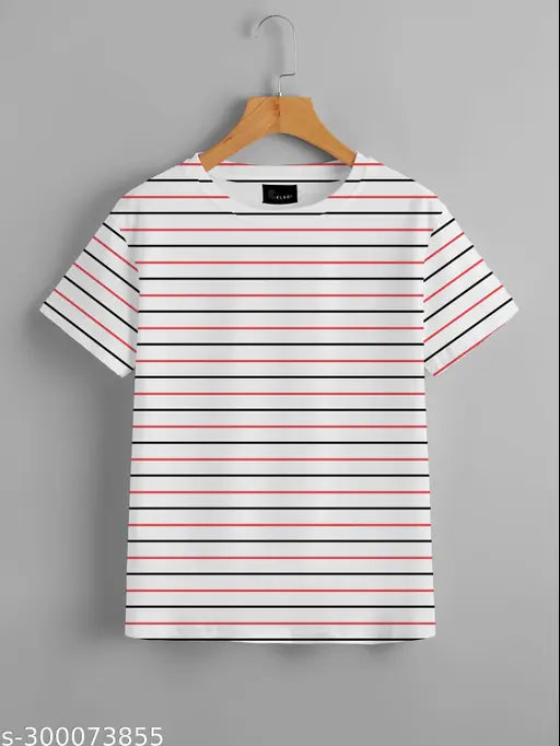 Polyester printed Kalindri versatile t-shirt collection for women & girls in regular & oversized fit on clothing rack