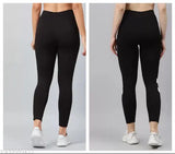 Green-shade striped net lycra track pants for women, classic look, best for gym & tracking wear - pack of 2