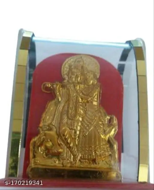 Indian handcrafted Radha Krishna cabinet showpiece, ideal for car dashboards, home, temple, and office decor