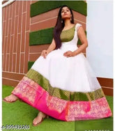 White Chanderi Cotton sleeveless kurti for women - trendy Indian fashion