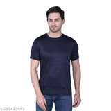 Men's cotton blend round neck half sleeves t-shirt, ultra soft, comfortable, lightweight - ideal for Indian summer. SANRITI ENTERPRISES