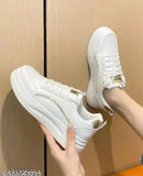 Stylish gold synthetic sneakers for girls, lightweight upper with lace-up fastening, durable PVC sole, ideal for active play