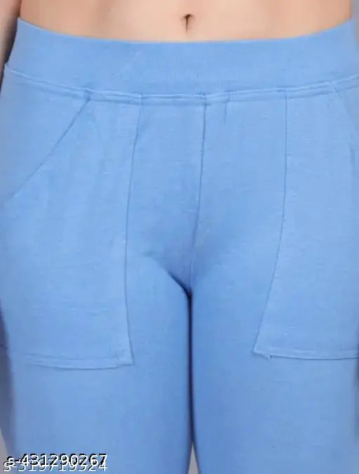 Solid lycra ladies pocket jeggings - ankle fit in sizes L, XL, XXL from India