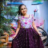 Kids Baby Girls Classic Lengha Choli - Satin top with short sleeves, embroidered lehenga in rayon and Georgette dupatta, Indian traditional outfit for 2-14 years old