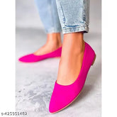 Pink textile ballerinas, party wear with printed design, slip-on style - Ind sizes 5, 6, 7, 8 (India)