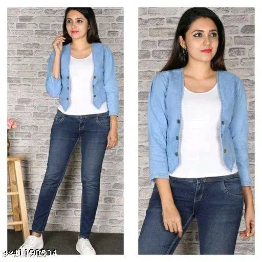 Pretty feminine checked long-sleeve women's jacket in S, M, L, XL - stylish partywear, comfortable & versatile