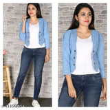 Pretty feminine checked long-sleeve women's jacket in S, M, L, XL - stylish partywear, comfortable & versatile