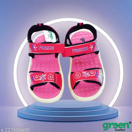 Pink patent leather Disney FROZEN2 Green Comfort kids sandals, ideal for boys aged 4-4.5 years