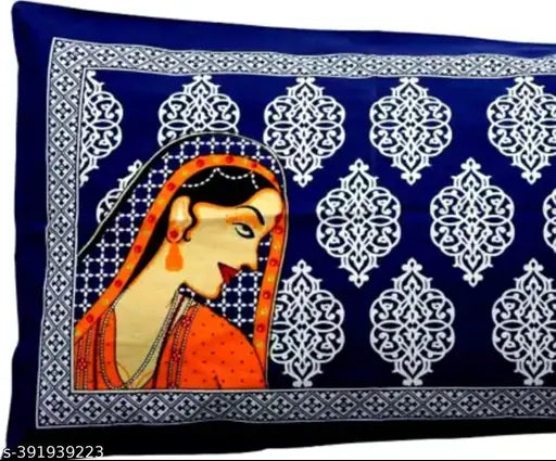 Double cotton bedsheet combo, Jaipuri print, 2 pillow covers. Rajasthani cotton for summer, ideal for adults. 200 thread count, 100% cotton, made in India