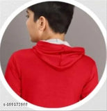 Cotton striped boys sweatshirt with hoodie (1-2 years), Indian-made on model