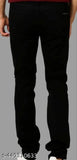 Black men's Z-Black slim fit denim jeans, solid pattern, size 28/30/32 from India