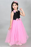 Embellished net long frock dress for girls, 0-3 Months - modern dream children's wear, made in India