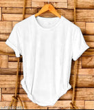 4 pack solid polyester Dryfit T-shirts, ideal for fitness, available in S-XXXL sizes. Fashionable athletic wear on display