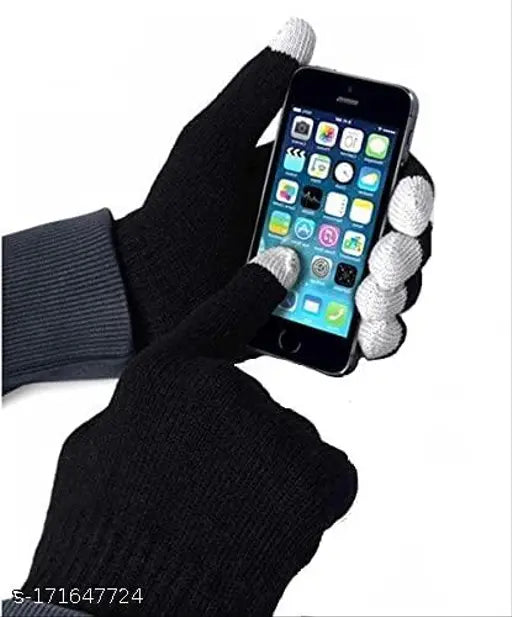 Brown woolen BTS caps set: Nailingcraft Winter thick fleece-lined beanie hat, neck scarf, and touchscreen gloves (3-piece) - versatile cold weather accessory for men & women