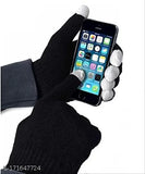 Brown woolen BTS caps set: Nailingcraft Winter thick fleece-lined beanie hat, neck scarf, and touchscreen gloves (3-piece) - versatile cold weather accessory for men & women