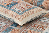 High-quality cotton Nakshatra theme double bed sheet, 108x108 with 2 ethnic motif pillow covers - Indian made for adults