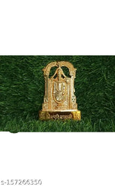 Metal Tirupati Balaji Idol, Lord Venkateswara statue for pooja, home decor, and car dashboard. Detailed 8cm x 8cm x 4.5cm Indian god idol