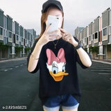 Premium quality cotton long ruffle T-shirt with printed pattern, short sleeves, size S from Kishroe Ji Sales (India)