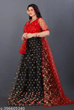 New party wear sequined lehenga-choli set in net fabric, featuring heavy fancy color full sequence work. Indian traditional costume with semi-stitched blouse and dupatta, 44 inch waist, 44 inch length, and 2.5 meter dupatta length