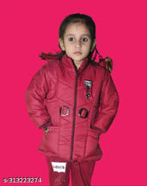 Nylon baby girl jacket, solid color, trending fashionable design for 2023, comfortable and easy hand-wash, available in various sizes from 1-2 to 6-7 years