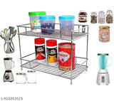 Stainless steel spice rack, pack of 1, ideal for kitchen organization (India)